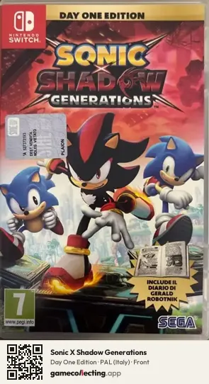 Sonic X Shadow Generations Nintendo Switch, Italy box front