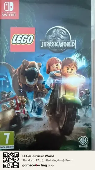 LEGO Jurassic World Nintendo Switch, United Kingdom box front