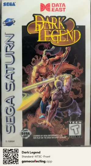 Dark Legend Sega Saturn, NTSC box front
