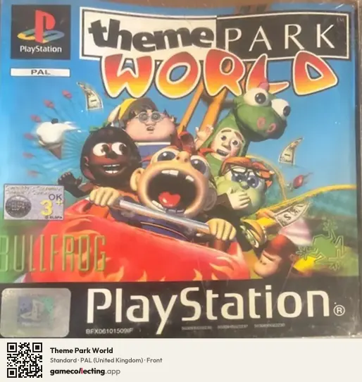 Theme Park World PlayStation, United Kingdom box front