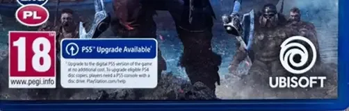 Assassin's Creed Valhalla, the PEGI square on its front