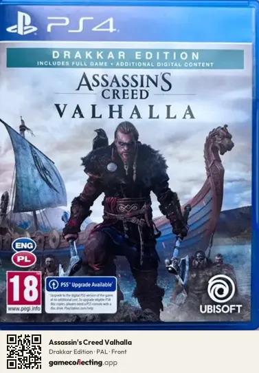 Assassin's Creed Valhalla PlayStation 4, PAL box front