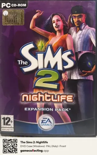 The Sims 2: Nightlife Computer, Italy box front