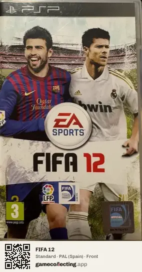FIFA 12 PlayStation Portable, Spain box front
