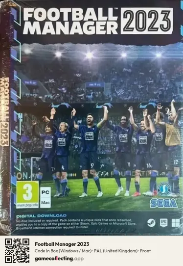 Football Manager 2023 Computer, United Kingdom box front