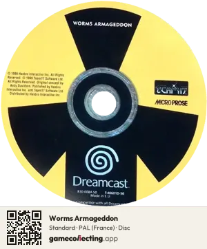 Worms Armageddon Sega Dreamcast, PAL disc