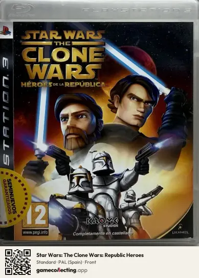 Star Wars: The Clone Wars: Republic Heroes PlayStation 3, Spain box front