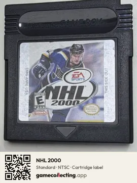 NHL 2000 Game Boy Color, NTSC cartridge label