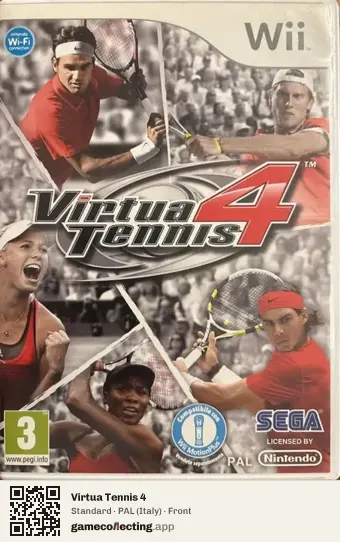 Virtua Tennis 4 Nintendo Wii, Italy box front