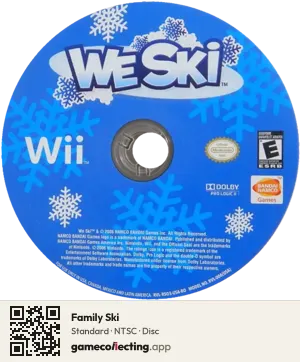 Family Ski Nintendo Wii, NTSC disc