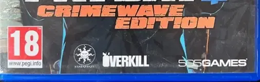Payday 2: Crimewave, the PEGI square on its front