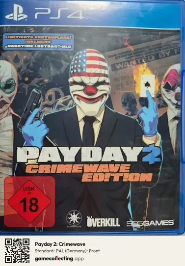 Payday 2: Crimewave PlayStation 4, Germany box front