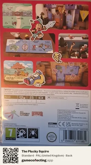 The Plucky Squire Nintendo Switch, United Kingdom box back