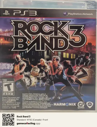 Rock Band 3 PlayStation 3, Canada box front