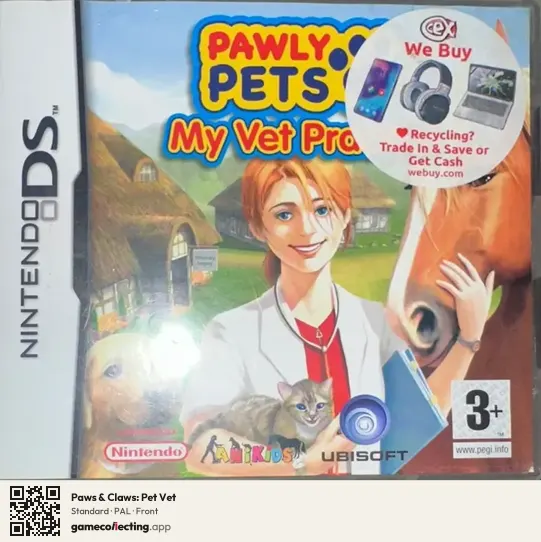Paws & Claws: Pet Vet Nintendo DS, PAL box front
