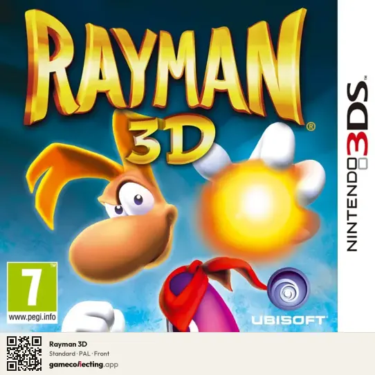 Rayman 3D Nintendo 3DS, PAL box front