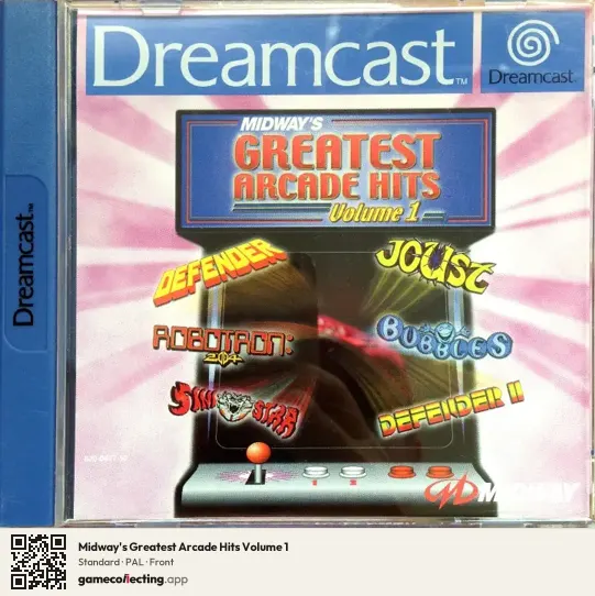 Midway's Greatest Arcade Hits Volume 1 Sega Dreamcast, PAL box front