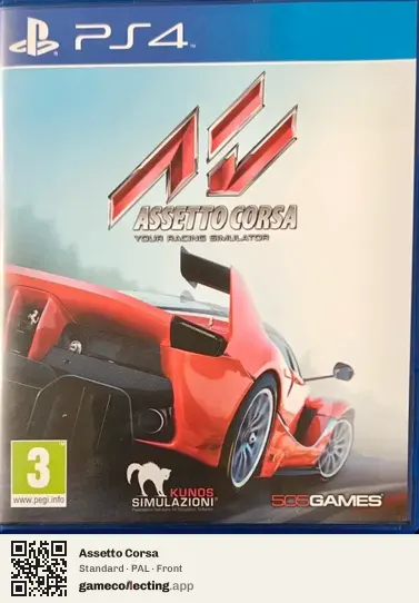 Assetto Corsa PlayStation 4, PAL box front