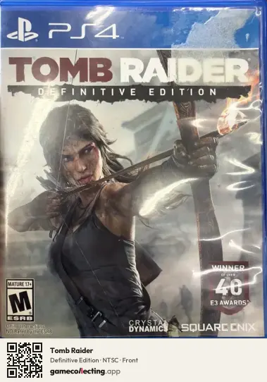 Tomb Raider PlayStation 4, NTSC box front