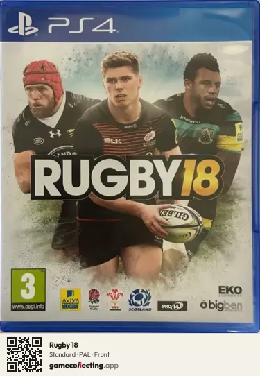 Rugby 18 PlayStation 4, PAL box front