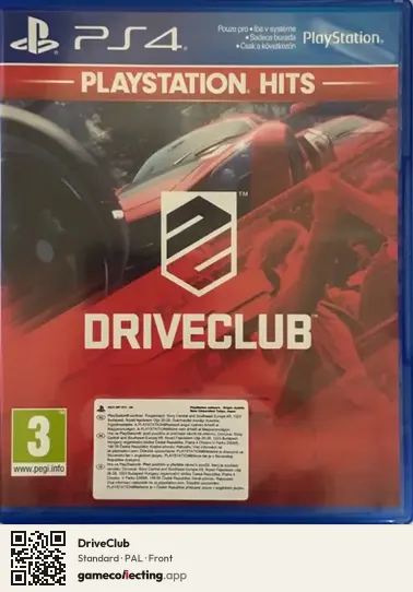 DriveClub PlayStation 4, PAL box front