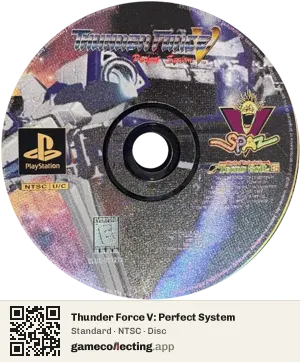 Thunder Force V: Perfect System PlayStation, NTSC disc