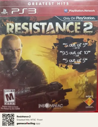 Resistance 2 PlayStation 3, NTSC box front