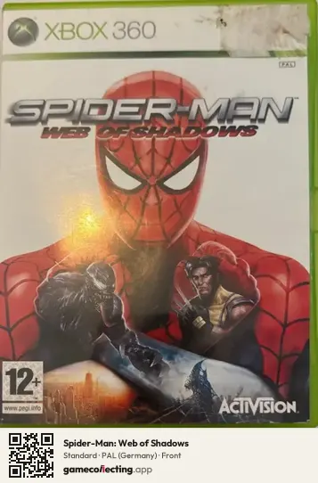 Spider-Man: Web of Shadows Xbox 360, Germany box front