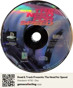 Road & Track Presents: The Need for Speed PlayStation, NTSC disc