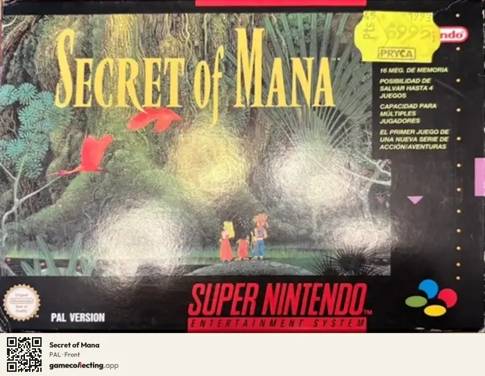 Secret of Mana Super Nintendo Entertainment System, PAL box front