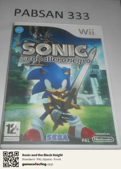 Sonic and the Black Knight Nintendo Wii, Spain box front