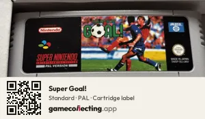 Super Goal! Super Nintendo Entertainment System, PAL cartridge label