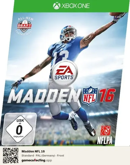 Madden NFL 16 Xbox One, Germany box front