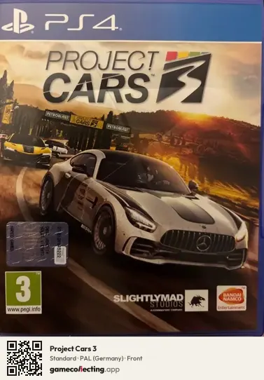 Project Cars 3 PlayStation 4, Germany box front