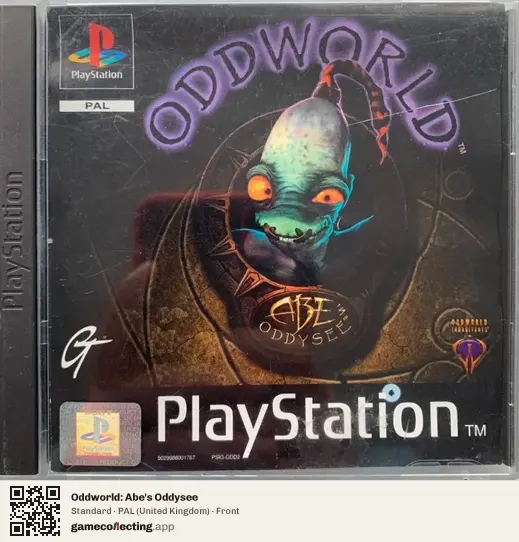 Oddworld: Abe's Oddysee PlayStation, United Kingdom box front