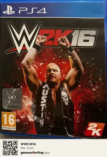 WWE 2K16 PlayStation 4, PAL box front