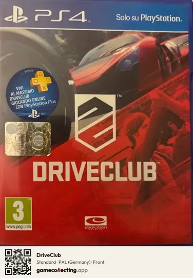 DriveClub PlayStation 4, Germany box front
