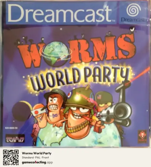 Worms World Party Sega Dreamcast, PAL box front