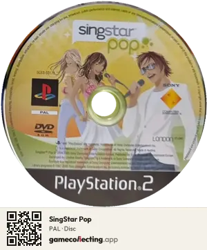 SingStar Pop PlayStation 2, PAL disc