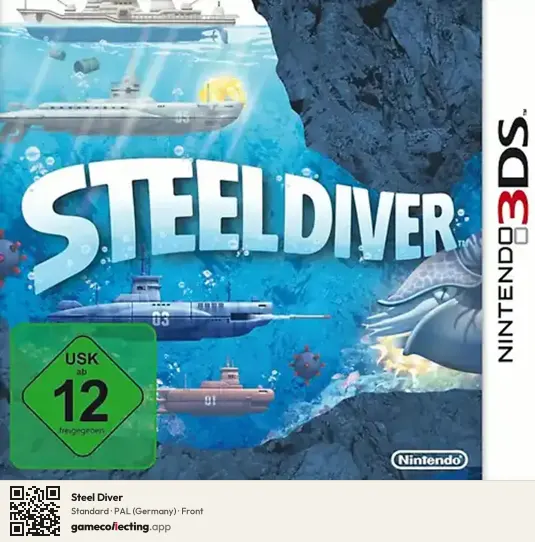 Steel Diver Nintendo 3DS, Germany box front
