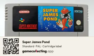 Super James Pond Super Nintendo Entertainment System, PAL cartridge label