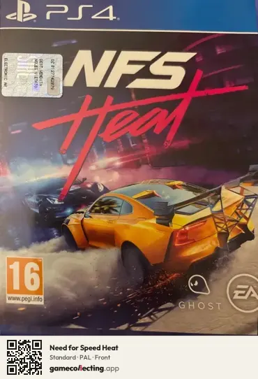 Need for Speed Heat PlayStation 4, PAL box front