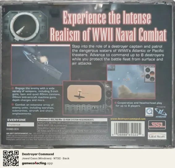Destroyer Command Computer, NTSC box back