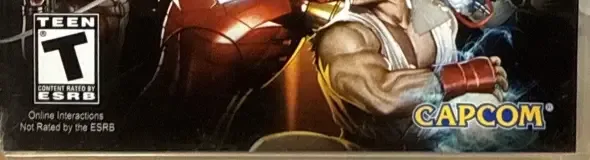 Marvel vs. Capcom 3: Fate of Two Worlds, the ESRB box on its front