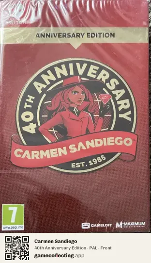 Carmen Sandiego Nintendo Switch, PAL box front