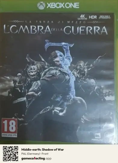 Middle-earth: Shadow of War Xbox One, Germany box front