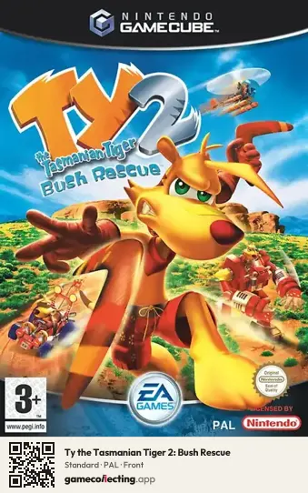 Ty the Tasmanian Tiger 2: Bush Rescue Nintendo GameCube, PAL box front