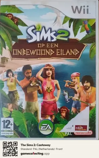 The Sims 2: Castaway Nintendo Wii, Netherlands box front