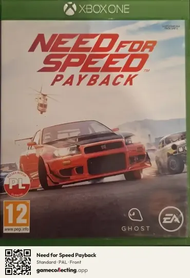 Need for Speed Payback Xbox One, PAL box front
