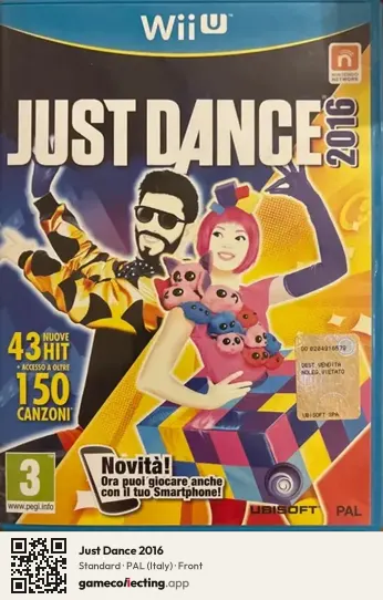 Just Dance 2016 Nintendo Wii U, Italy box front